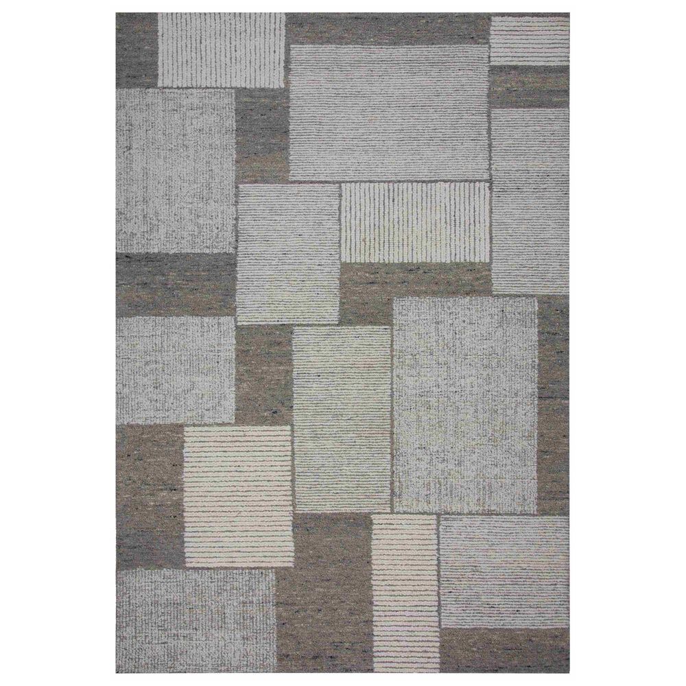 RIZZY Willow Gray, Ivory, Beige and Charcoal 3" x 5" Area Rug, , large