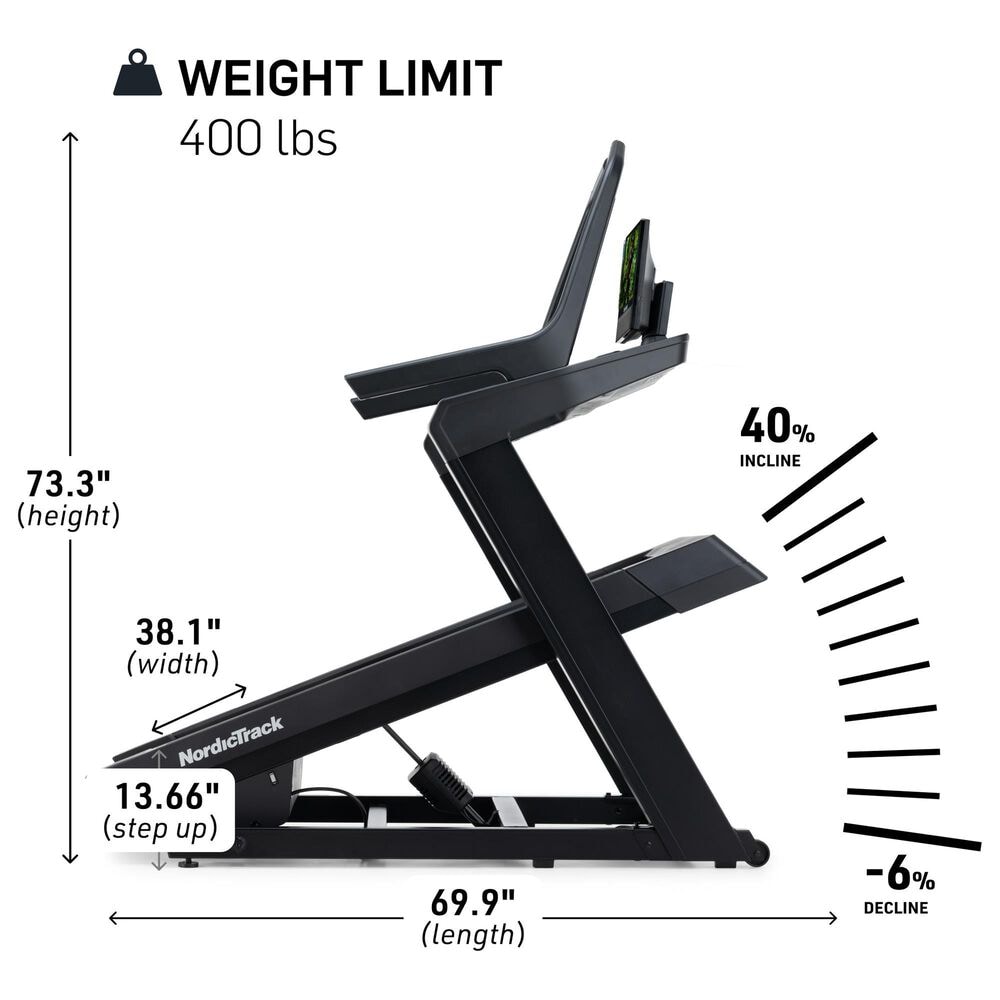 NordicTrack X16 Treadmill in Black, , large