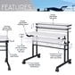 Rta Products Llc Galaxy Rolling Writing Desk in White, , large