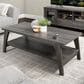 CorLiving Hollywood Coffee Table with Curved Legs in Dark Grey, , large