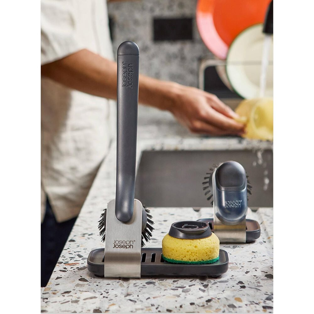 Joseph Joseph SinkTech Washing Up Brush with Replacement Head in Grey, , large