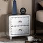 Baxton Studio Davet 2-Drawer End Table in Silver, , large