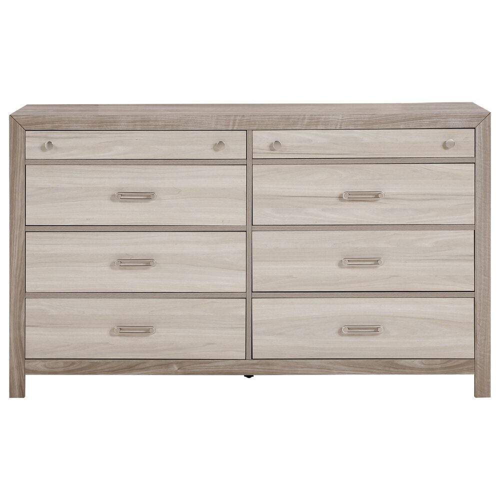 Boulder &amp; Pine Asher King Upholstered Bed with Dresser and Nightstand in Gray, , large