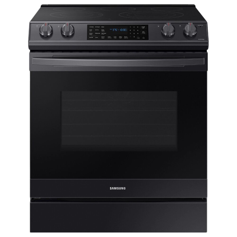 Samsung 6.3 Cu. Ft. Front Control Slide-in Electric Range with Air Fry and Wi-Fi in Black Stainless Steel, , large