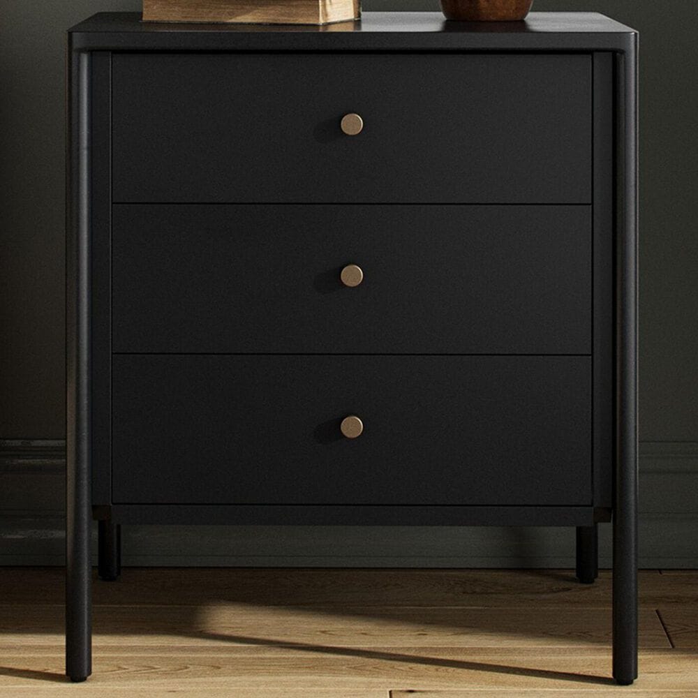 Four Hands Soto Metal 3-Drawer Nightstand in Black, , large