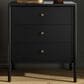 Four Hands Soto Metal 3-Drawer Nightstand in Black, , large