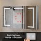 Lexora Home Mesa 48" x 32" LED Mirror Medicine Cabinet with Defogger in Aluminium, , large