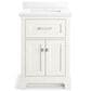 Kohler Charlemont 24" Single Bathroom Vanity in White with 3 cm White Quartz Top and Rectangular Sink, , large