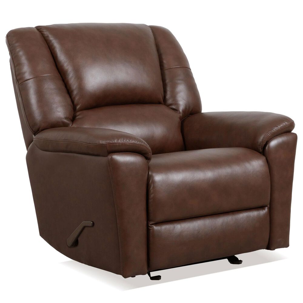 Flexsteel Plush Manual Gliding Recliner in Tavern Brown, , large