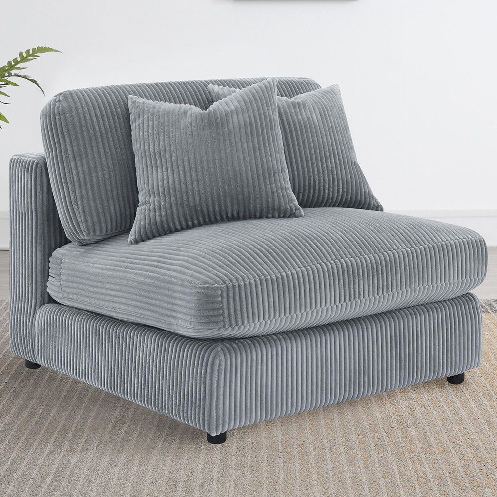 Coaster Blaine Accent Armless Chair in Fog, , large