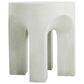 Hearth and Haven Outdoor Round Side Table with Arch Base Design in Antique White, , large