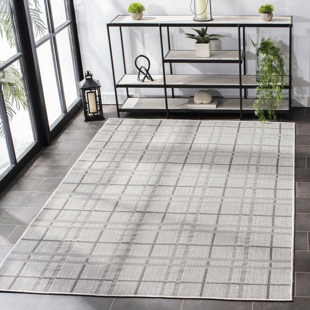 Safavieh Bermuda BMU803B 4&#39; x 6&#39; Ivory and Grey Indoor/Outdoor Area Performance Rug, , large