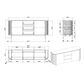 Monroe Edith-Skyler Buffet in Matte Beige and Matte Brown, , large