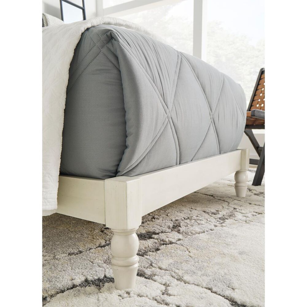 Signature Design by Ashley Tannally Twin Platform Bed in White, , large