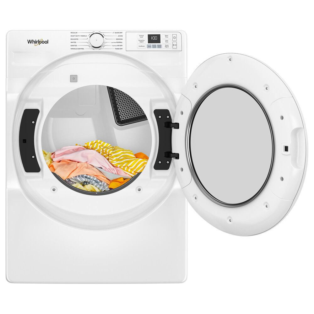 Whirlpool 7.4 Cu. Ft. Smart Front Load Gas Dryer with Quick Dry Cycle in White, , large