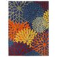 Nourison Aloha ALH05 Navy and Multicolor 7" x 10" Indoor/Outdoor Area Rug, , large