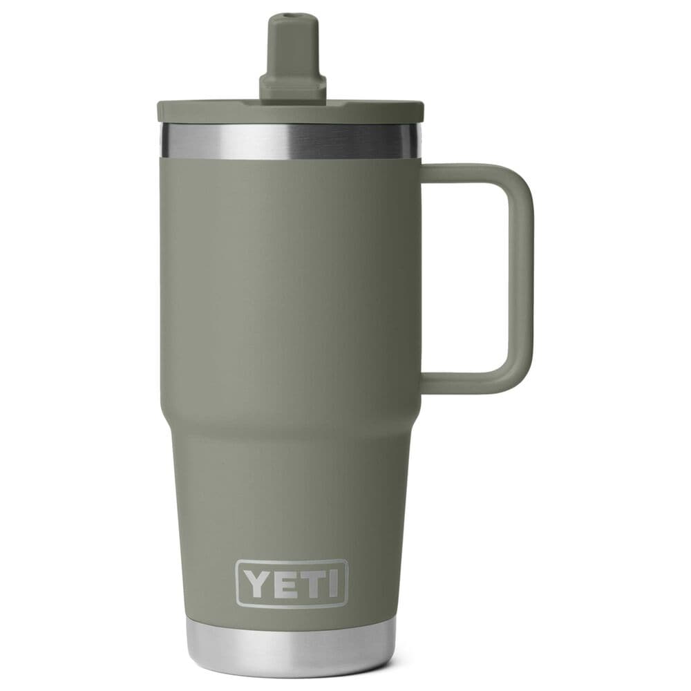 YETI Rambler 20 Oz Travel Mug with Color-Matched Straw Lid in Pampa Green, , large