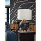 Ashley Adara Metal Table Lamp in Blue and Gold, , large