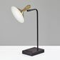 Adesso Lucas LED Desk Lamp with USB in Black and Antique Brass, , large