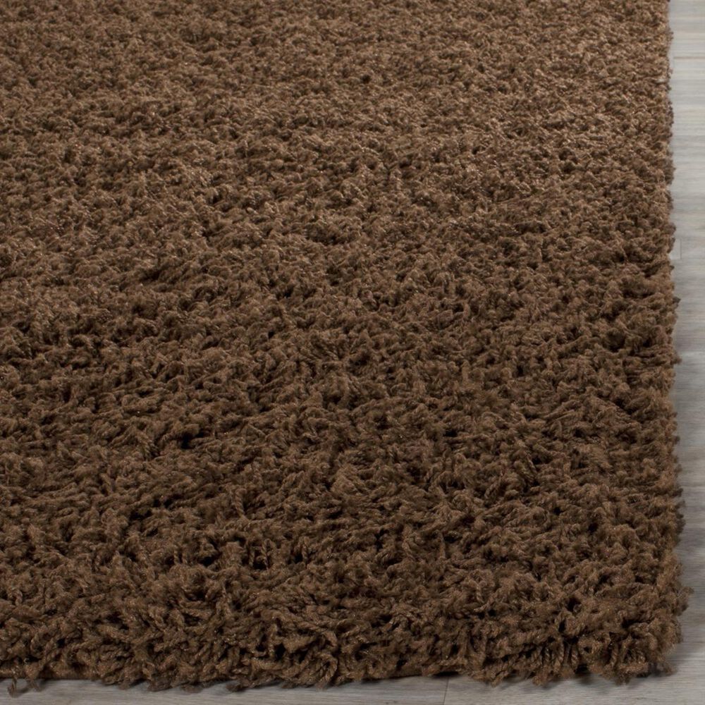 Safavieh Athens Shag SGA119A-3 3&#39; x 5&#39; Brown Area Rug, , large