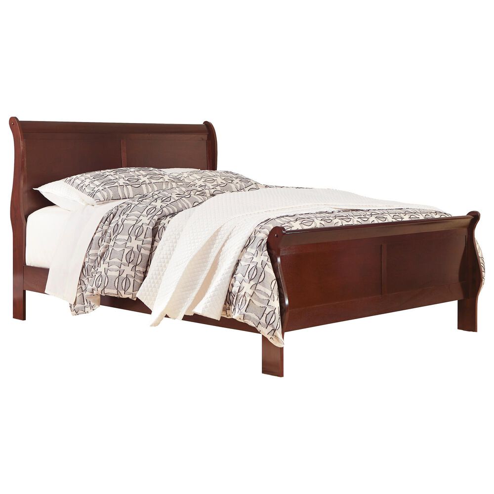 Ashley Alisdair Queen Sleigh Bed in Dark Brown, , large