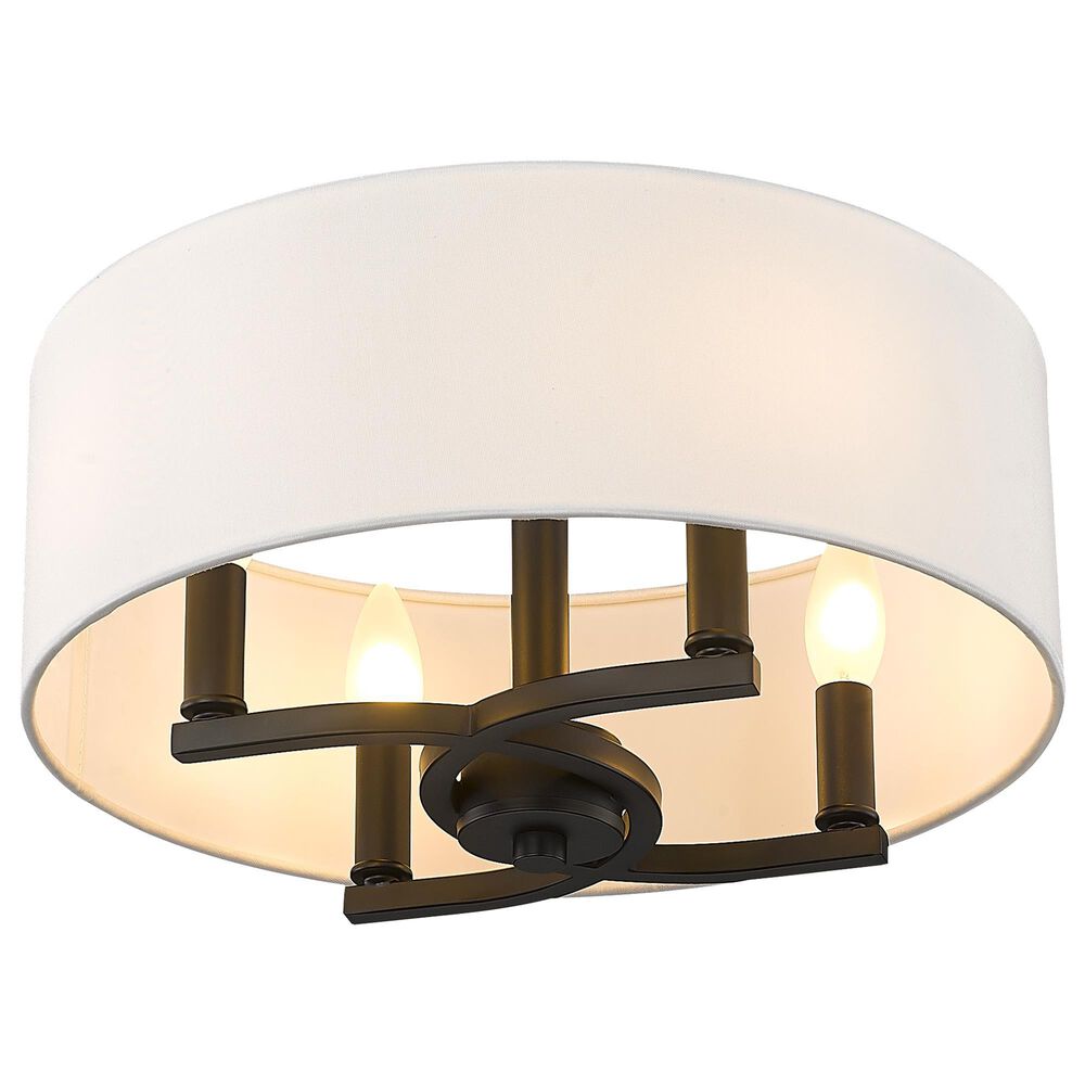 Golden Lighting Eliana 4-Light Semi-Flush in Matte Black, , large