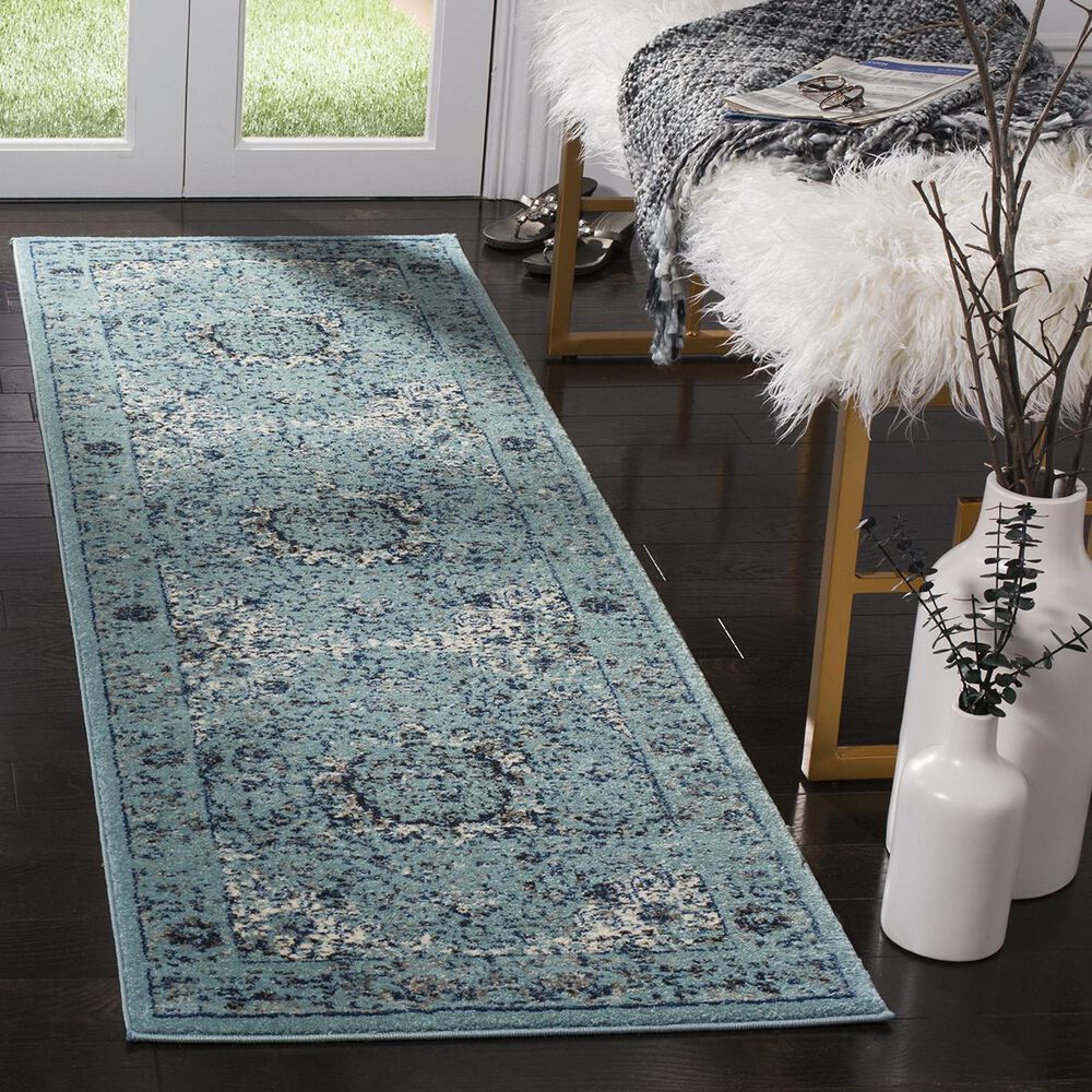 Safavieh Evoke EVK220E 2&#39;2&quot; x 15&#39; Light Blue Runner, , large