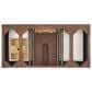 James Martin Vanities Lorelai 48" Single Vanity in Mid-Century Walnut with Single Hole and 3 CM White Zeus Quartz Top & Backsplash, , large