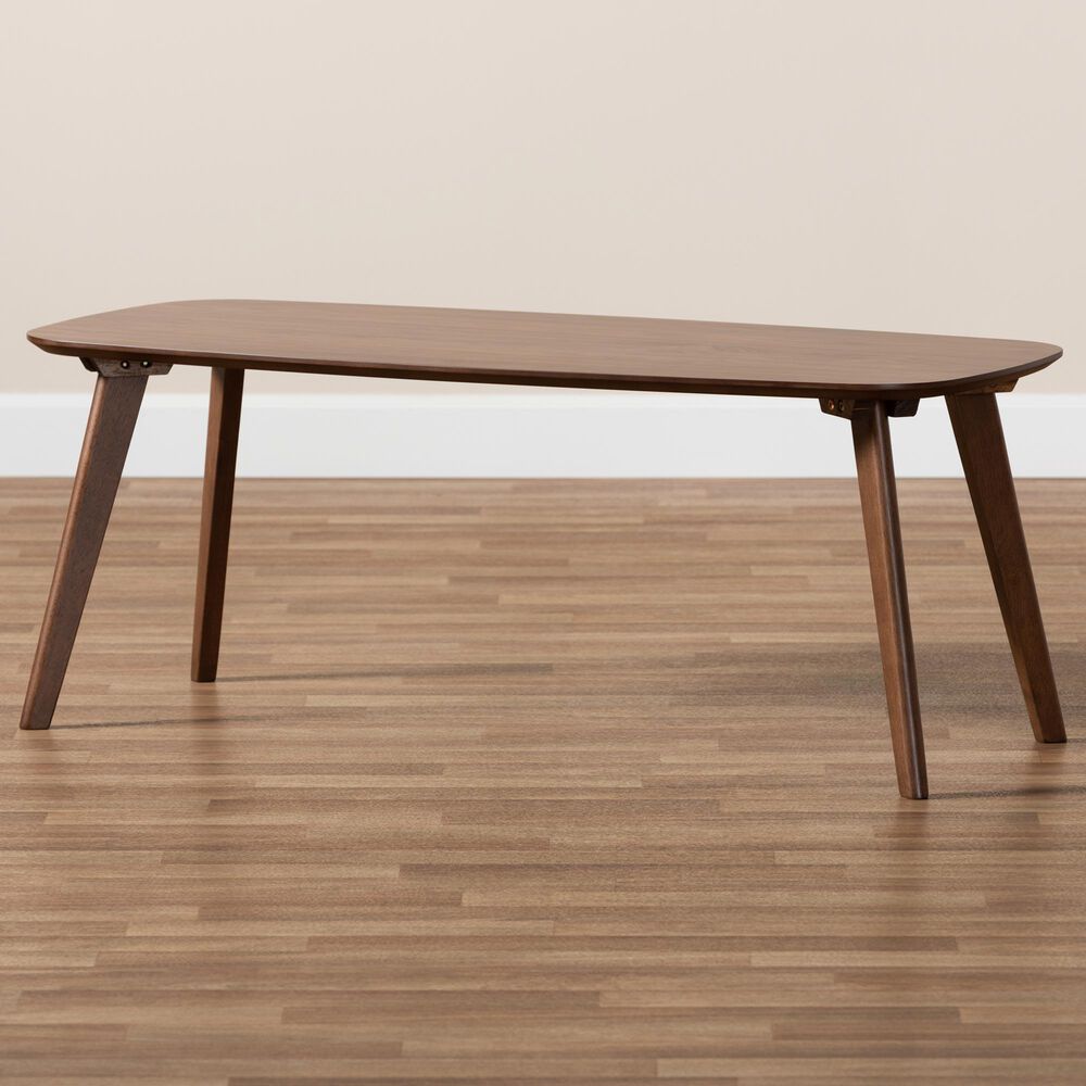 Baxton Studio Dahlia Coffee Table in Walnut Brown, , large