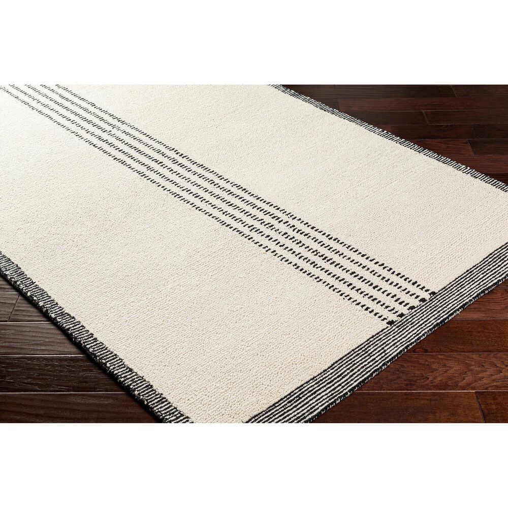 Surya Brook Solid 8&#39; x 10&#39; Black and Butter Area Rug, , large