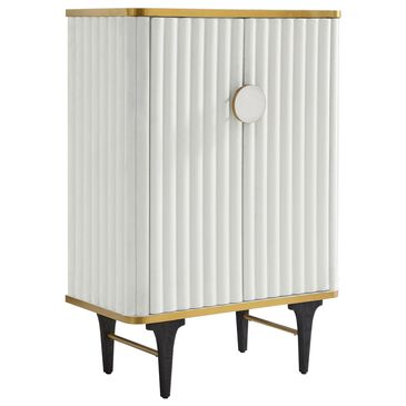 Tov Furniture Cordoba Bar Cabinet with Cream Velvet Upholstery, , large