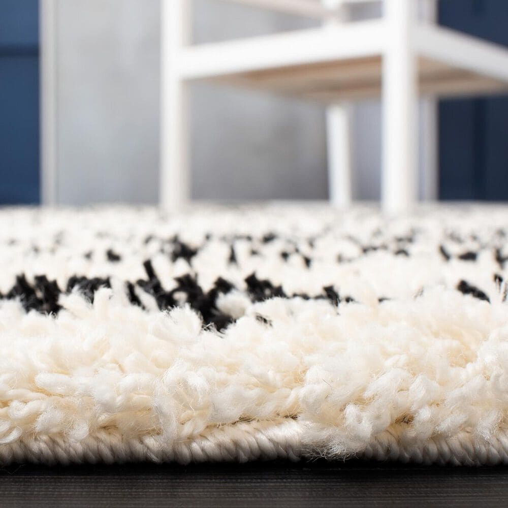 Safavieh Venus Shag VNS603A 8&#39; x 10&#39; Ivory and Black Area Rug, , large