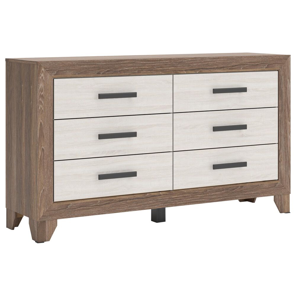 Ashley Sharnari 6-Drawer Dresser Only in Antique White and Gray Brown, , large
