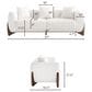 Morden Fort Cloud Boucle Stationary Sofa in White, , large