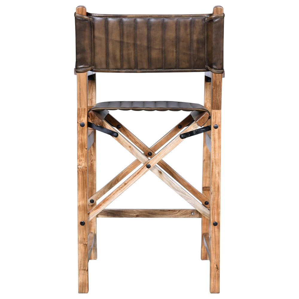 Home Trends &amp; Design Solid Oak Folding Counter Stool in Antique Whiskey, , large