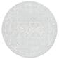 Safavieh Tulum TUL268F 5" Round Grey and Ivory Area Rug, , large