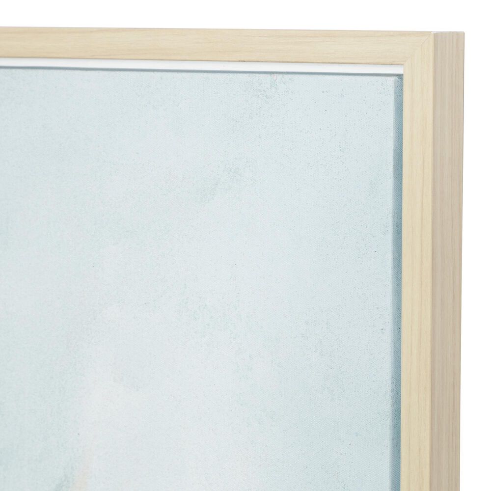 Maple and Jade 47&quot; x 36&quot; Coastal Leaves Framed Wall Art in Green and Blue, , large