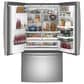 GE Profile 27.7 Cu. Ft. French-Door Refrigerator with Hands-Free AutoFill in Fingerprint Resistant Stainless Steel, , large