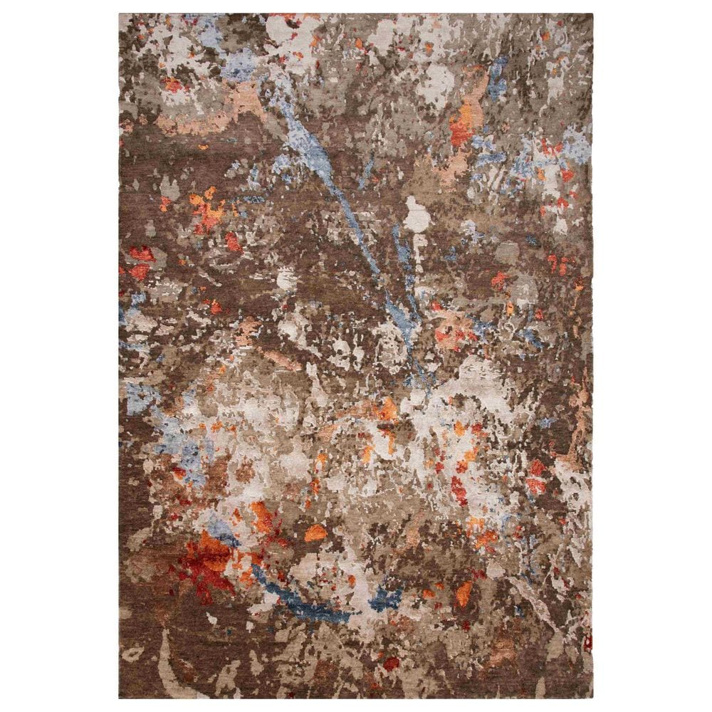 Rizzy Evolution Brown, Beige, Orange, Red, Blue and Ivory 8" x 10" Area Rug, , large