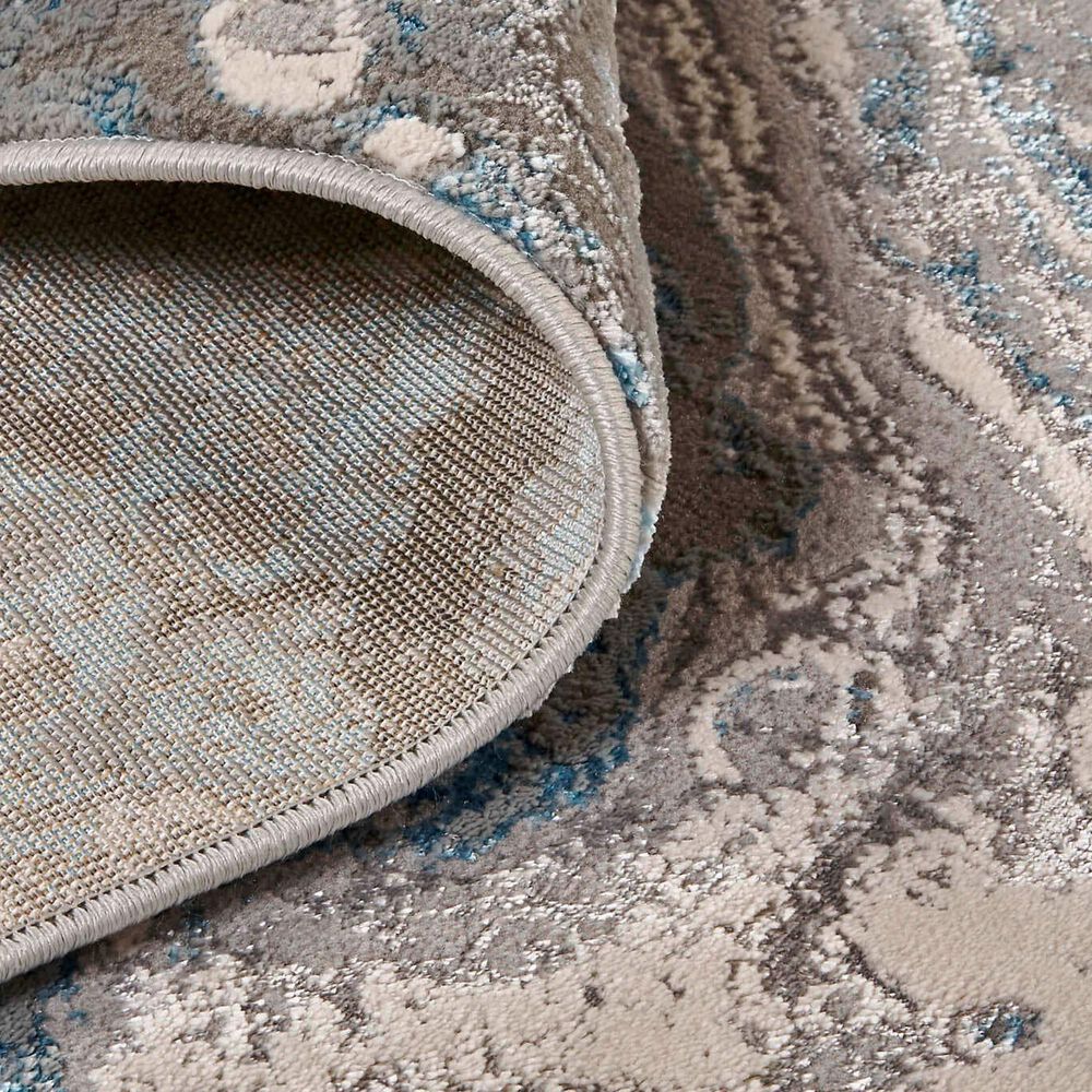 Feizy Azure 8&#39; x 10&#39; Silver and Blue Area Rug, , large