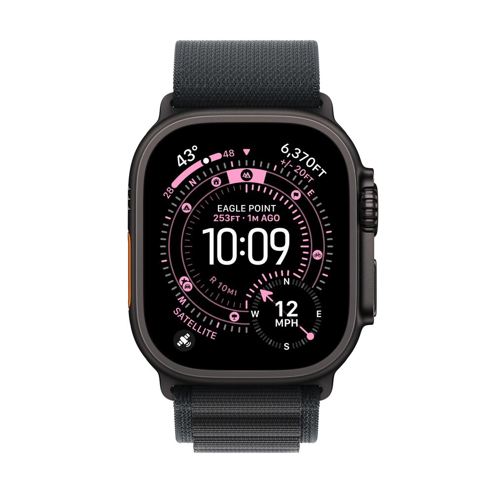Apple Watch Ultra 3 &#40;GPS+Cellular&#41; 49mm Black Titanium Case with Black Alpine Loop - Large - Black - &#40;2025&#41;&#40;Pre-Order&#41;, , large
