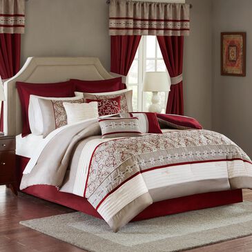 Hampton Park Jelena 24-Piece Queen Room in a Bag in Red, , large