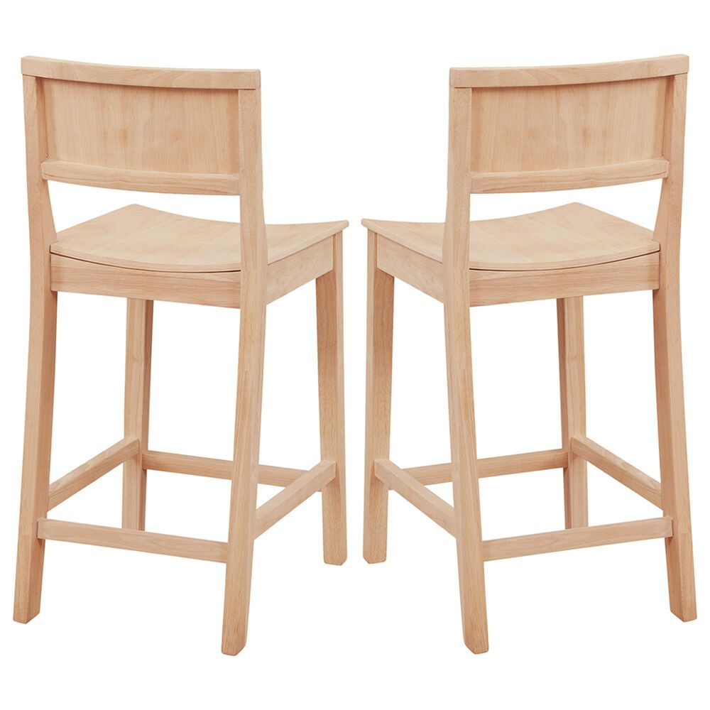 Linon Home Decor Devin Counter Stool in Unfinished (Set of 2), , large