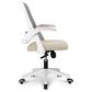 HOMLUX Swivel Ergonomic Office Chair with Flip Up Arms in Beige, , large
