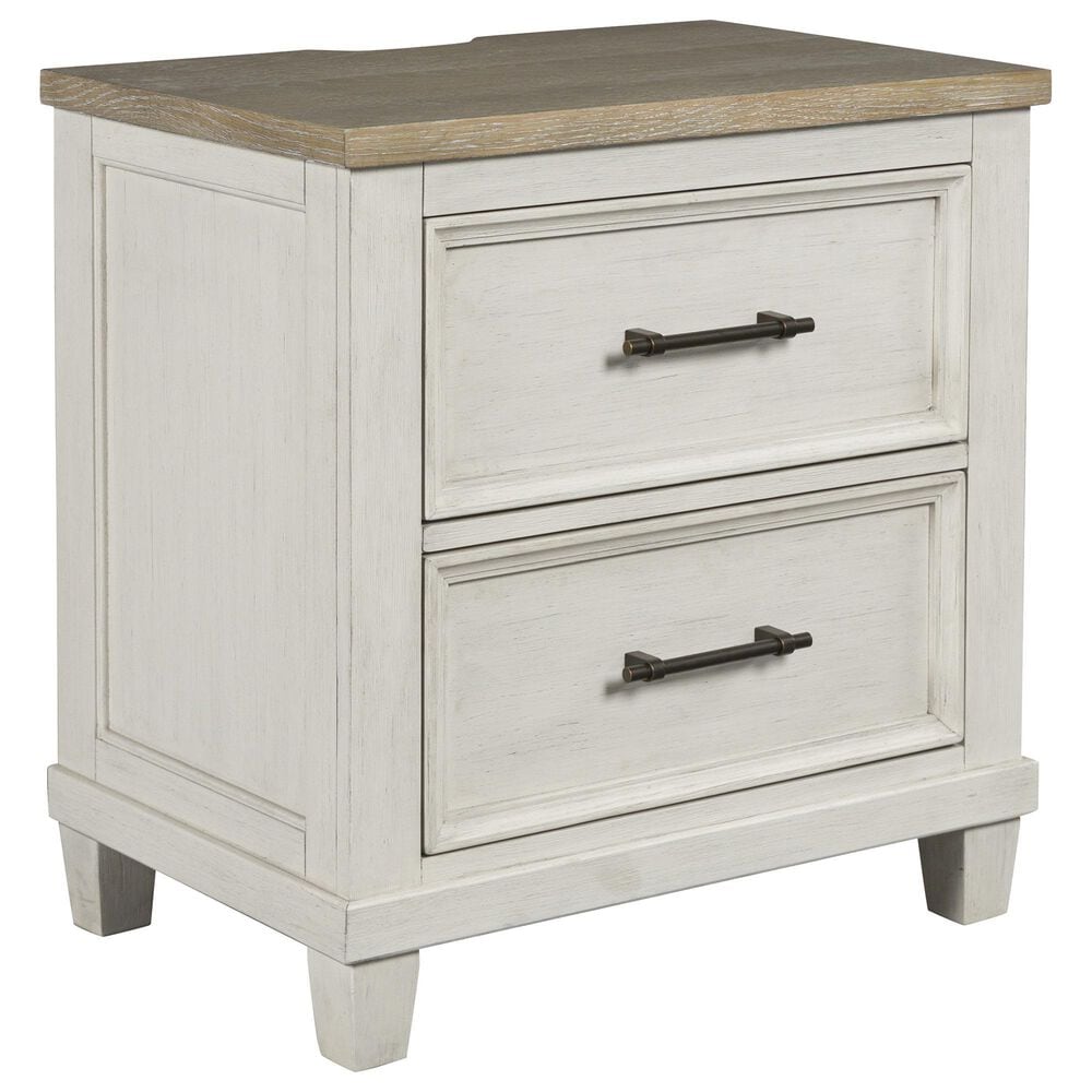 Ashley Shaybrock 2-Drawer Nightstand in Antique White and Brown, , large