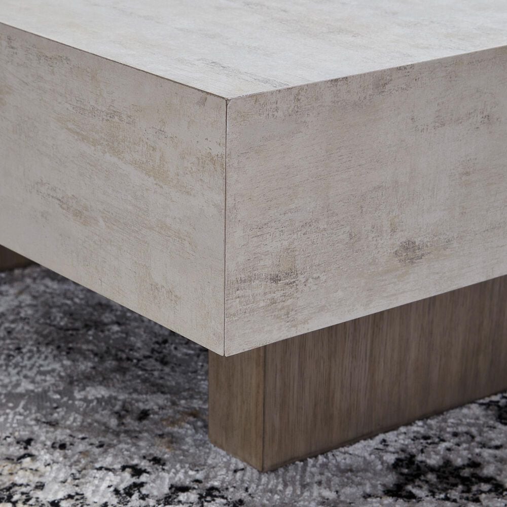 Ashley Jorlaina Square Coffee Table in Light Grayish Brown, , large