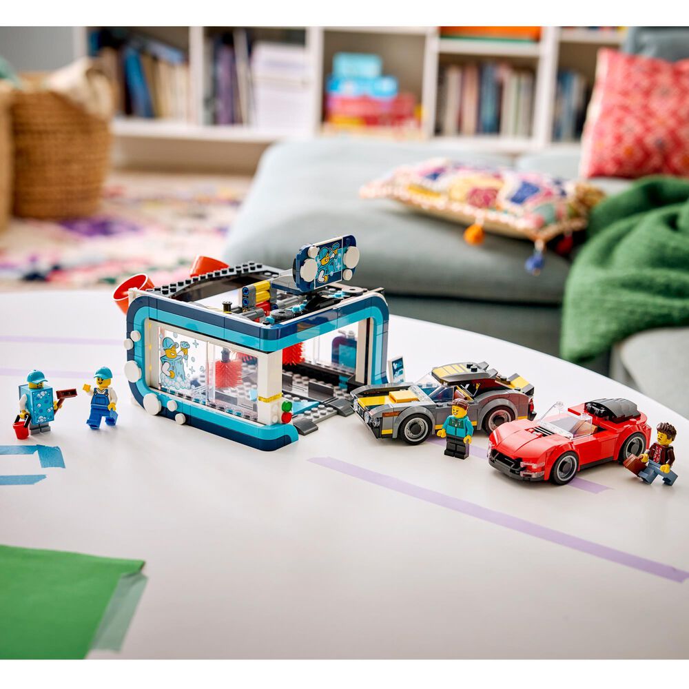 LEGO City Drive-Through Car Wash Building Set, , large