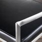 LumiSource Fuji Stackable Counter Stool with Black Faux Leather in Brushed Stainless Steel (Set of 2), , large