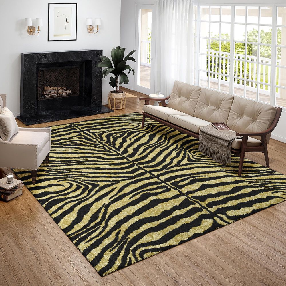 Dalyn Rug Company Mali ML1 6&#39; x 9&#39; Gold Indoor/Outdoor Area Rug, , large