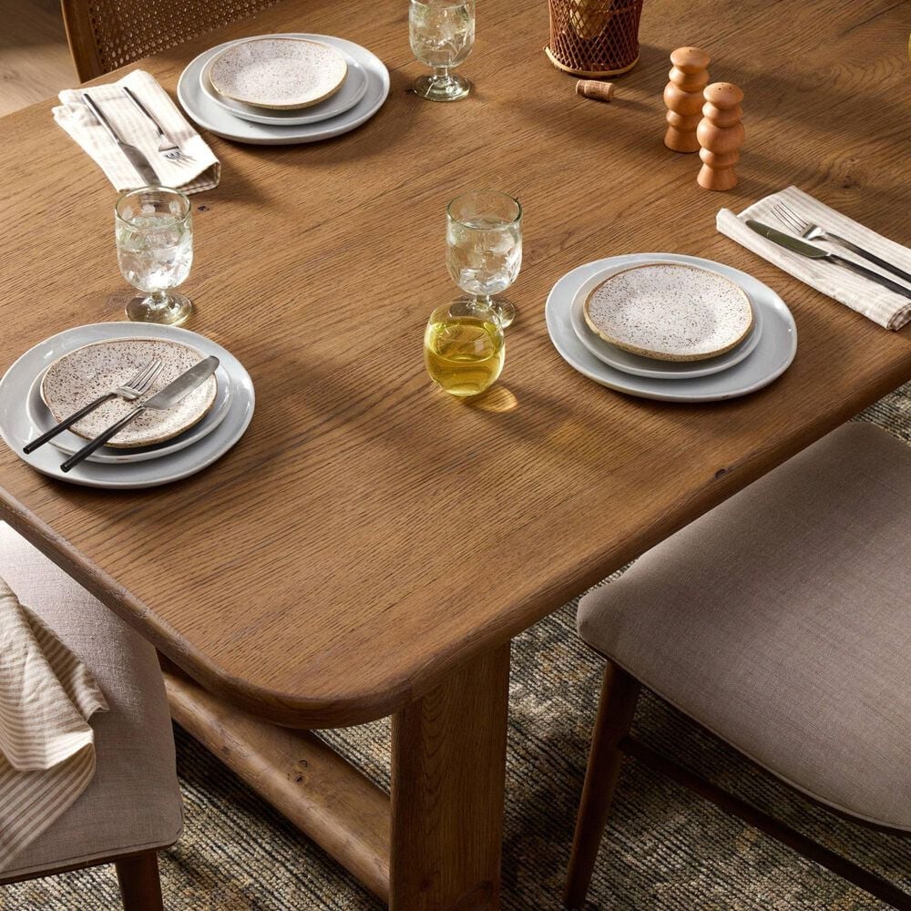 Four Hands Bramwell Dining Table 118"-Weathered Oak-Weathered Oak Veneer, , large
